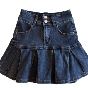 Chân Váy Jean Xếp Ly Cạp Cao Urban Denim