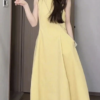Đầm Vàng Midi Dáng Xòe Sunny Grace